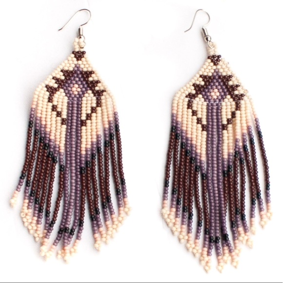 Huichol Fringe Earrings - Picture 5 of 8